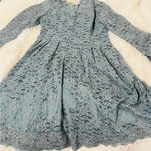 Elegant Lace Dress in Blue
